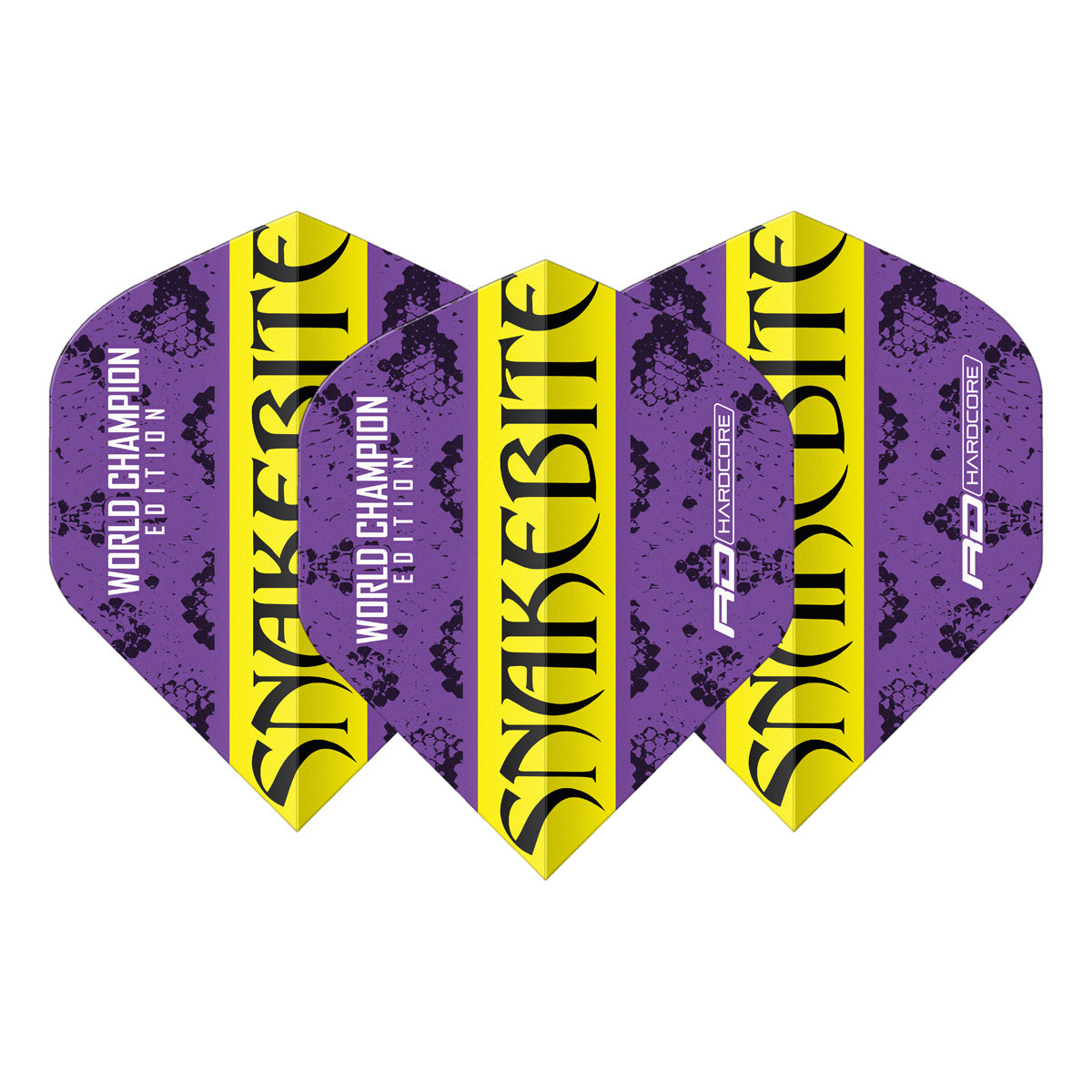 Peter Wright Purple & Yellow Yin Yang Standard Dart Flights by Red Dragon