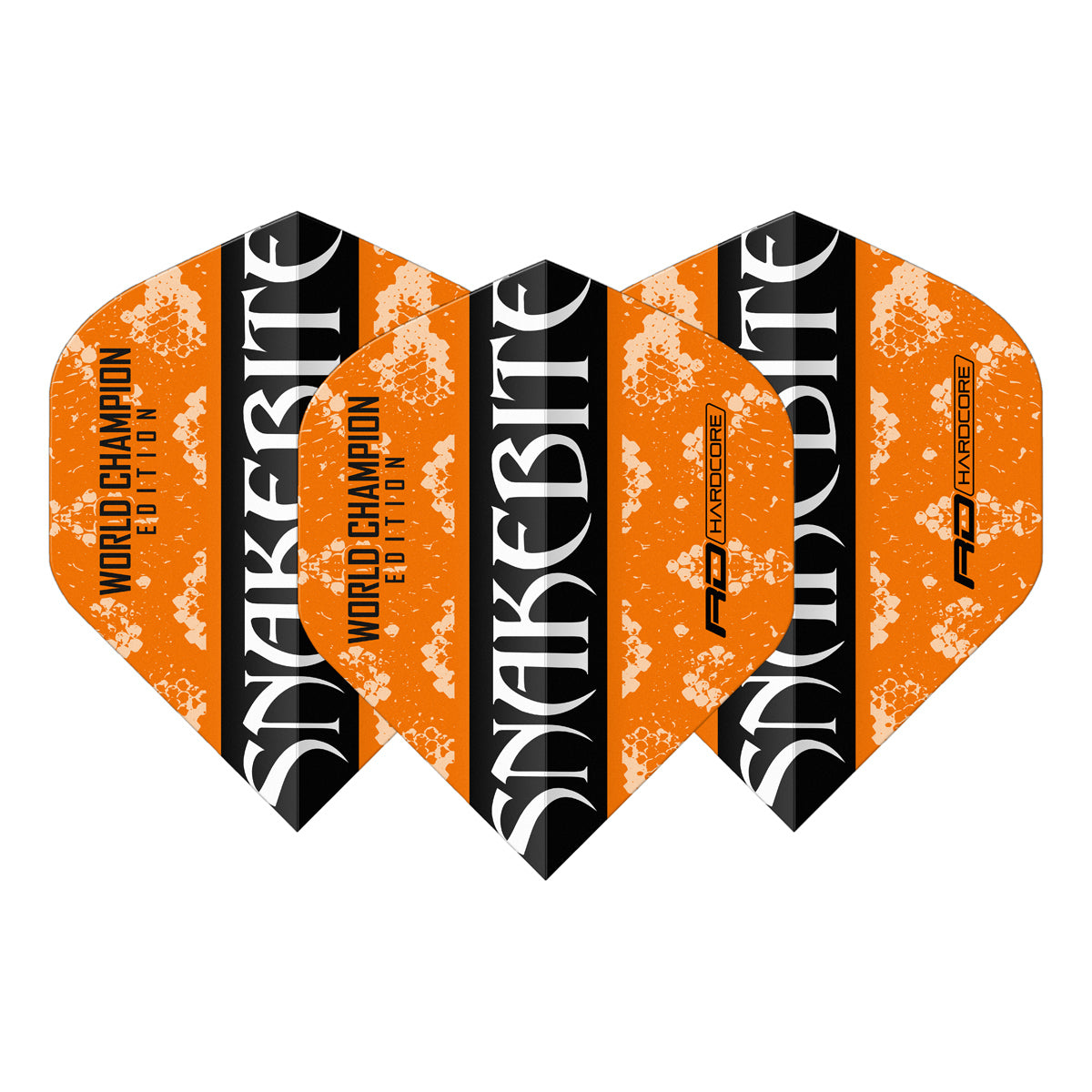 Peter Wright Orange & Black Yin Yang Standard Dart Flights by Red Dragon