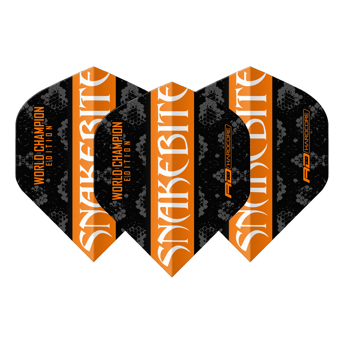 Peter Wright Orange & Black Yin Yang Standard Dart Flights by Red Dragon