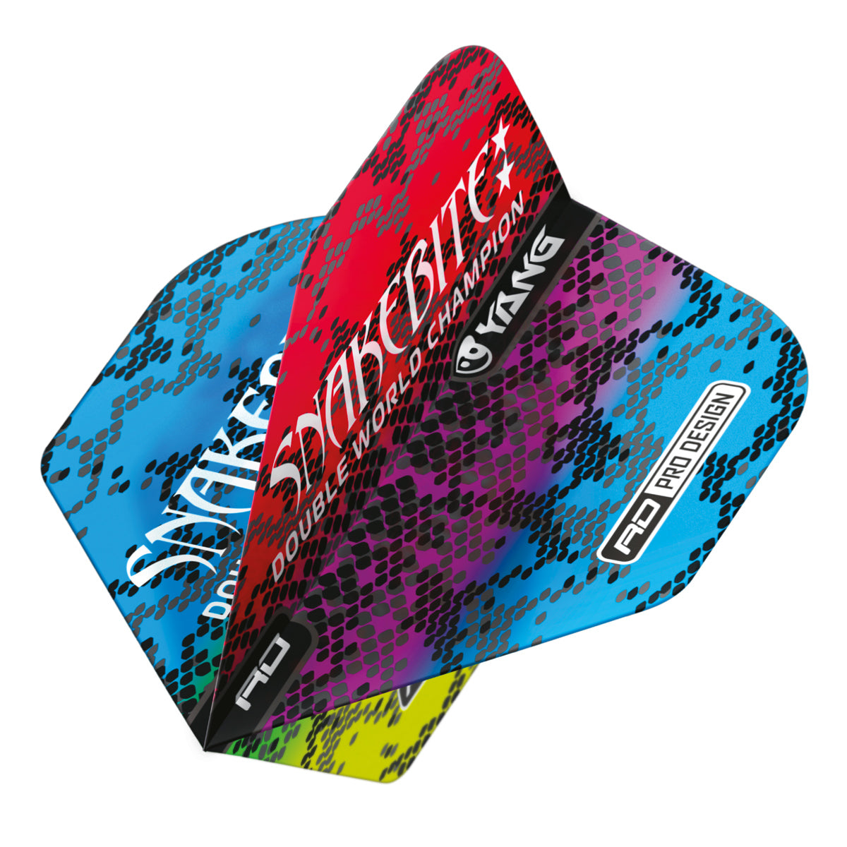 Peter Wright Green, Blue & Red Yin Yang Standard Dart Flights by Red Dragon