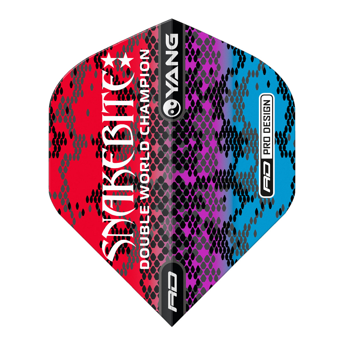 Peter Wright Green, Blue & Red Yin Yang Standard Dart Flights by Red Dragon