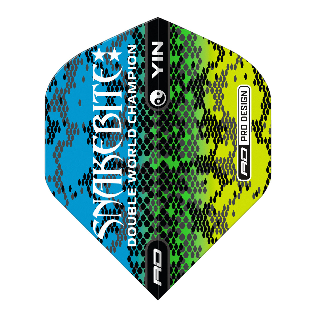 Peter Wright Green, Blue & Red Yin Yang Standard Dart Flights by Red Dragon