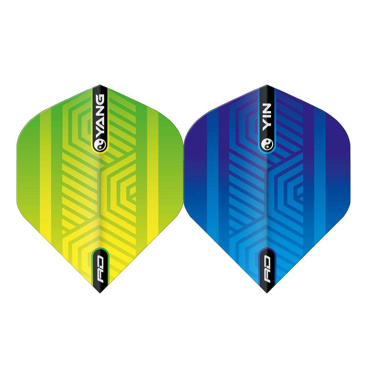 Yin Yang Blue & Green Standard Dart Flights by Red Dragon