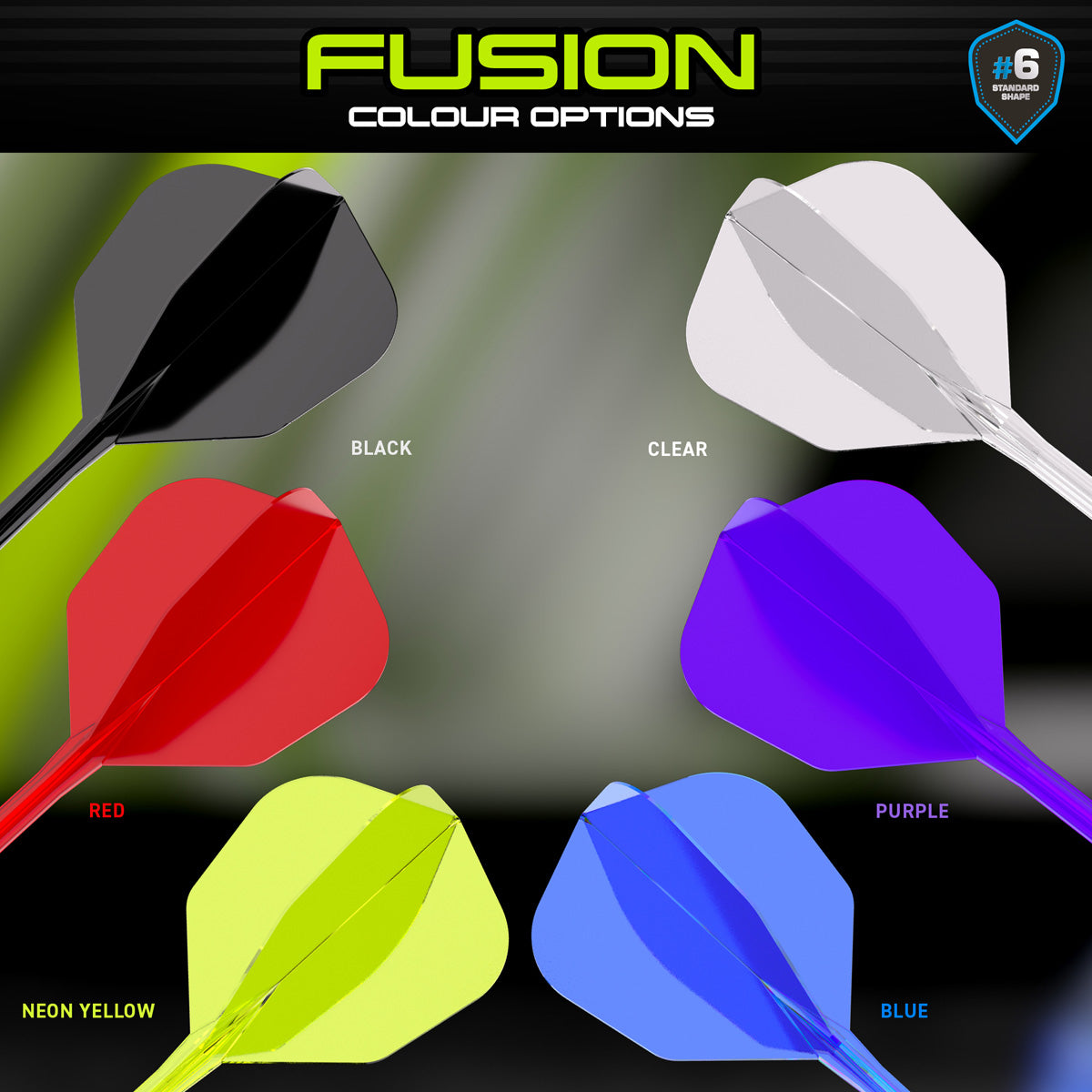 Winmau Fusion Integrated Flight & Shaft Blue No6