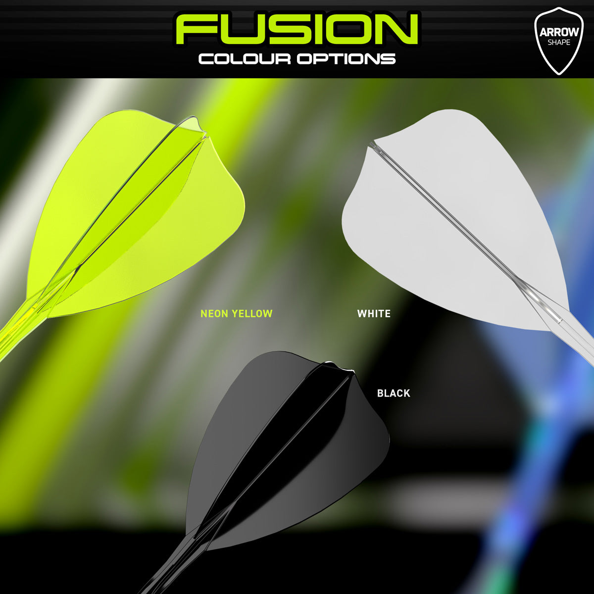 Winmau Fusion Arrow Integrated Flight & Shaft Yellow