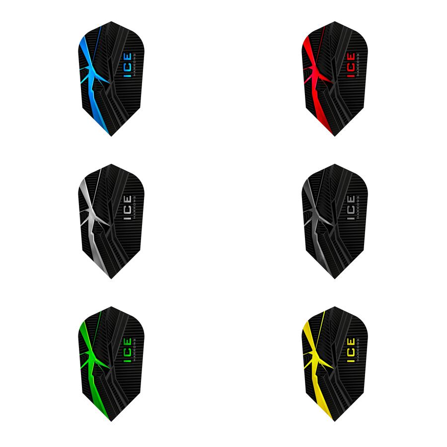ICE Recut Slim Dart Flights By Harrows - 25 SETS