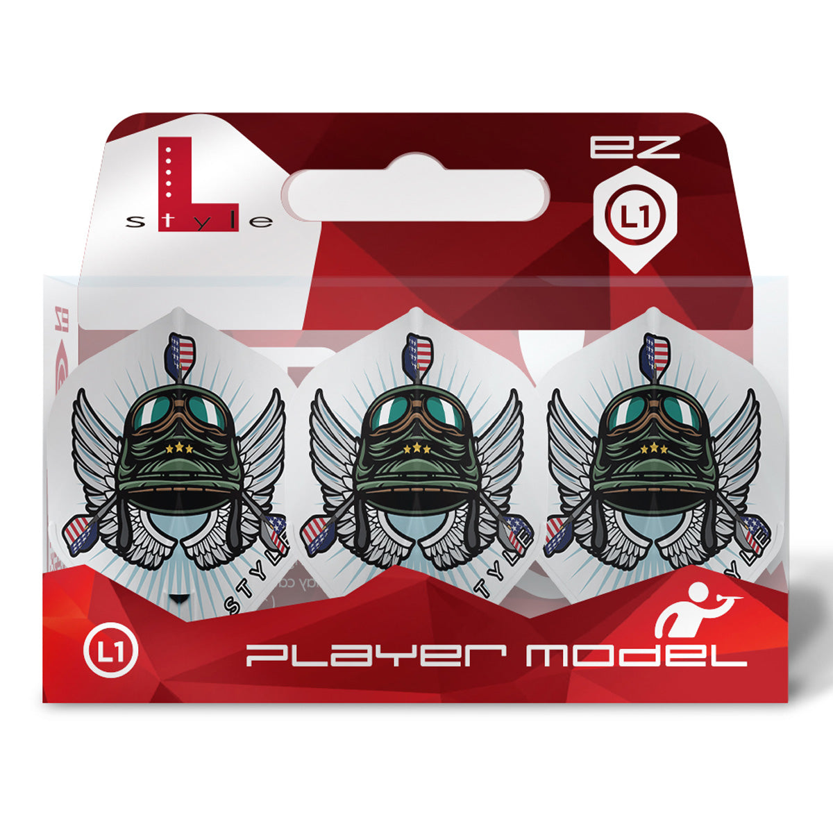 L-Style Leonard Gates V3 EZ Dart Flights White L1 Standard
