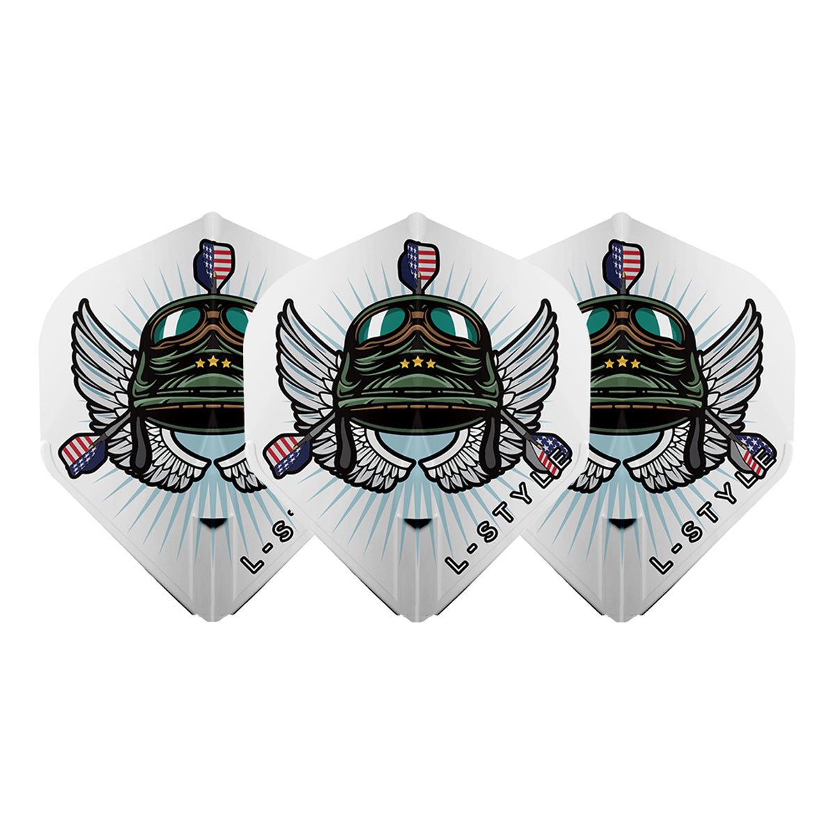 L-Style Leonard Gates V3 EZ Dart Flights White L1 Standard