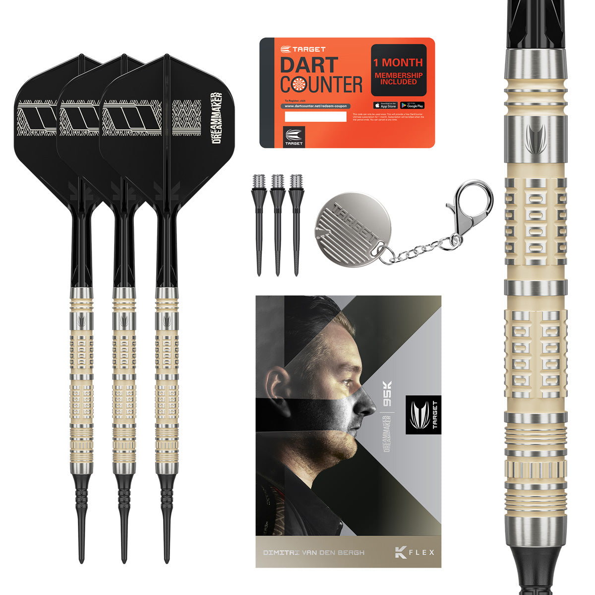 Target Dimitri Van den Bergh 95K 95% Tungsten Soft Tip Darts