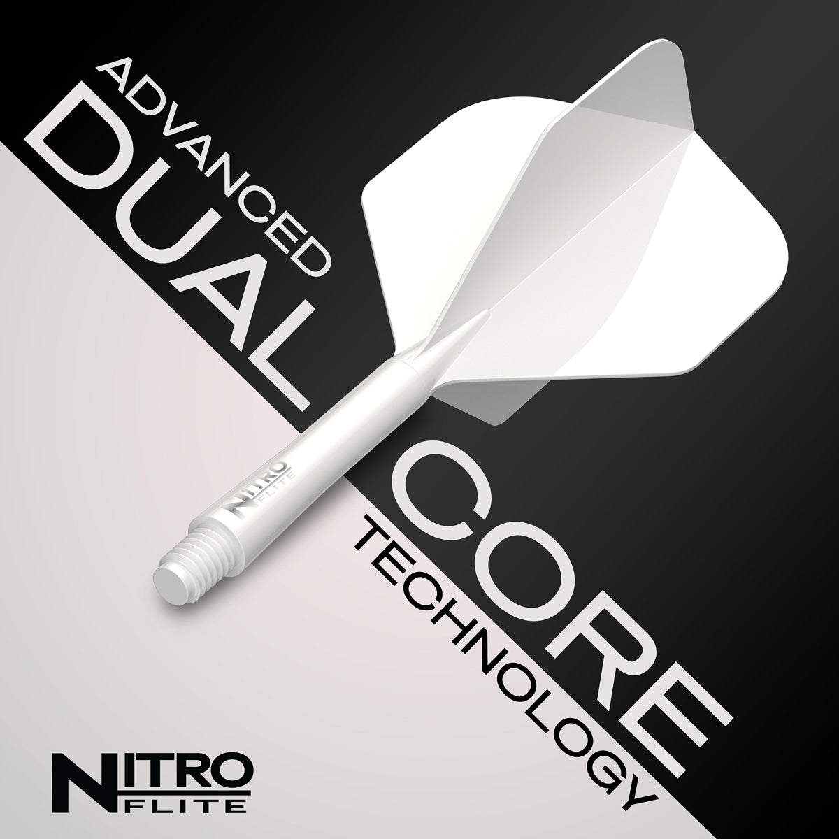 Red Dragon Nitro Flite Integrated Flight & Shaft White