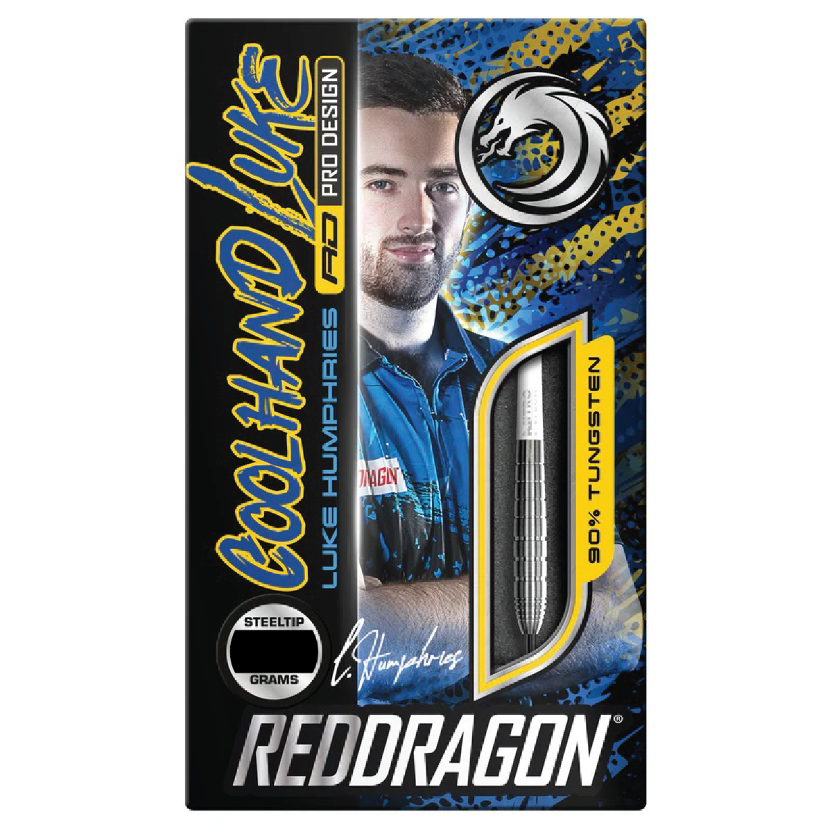 Luke Humphries TX1 90% Tungsten Steel Tip Darts by Red Dragon