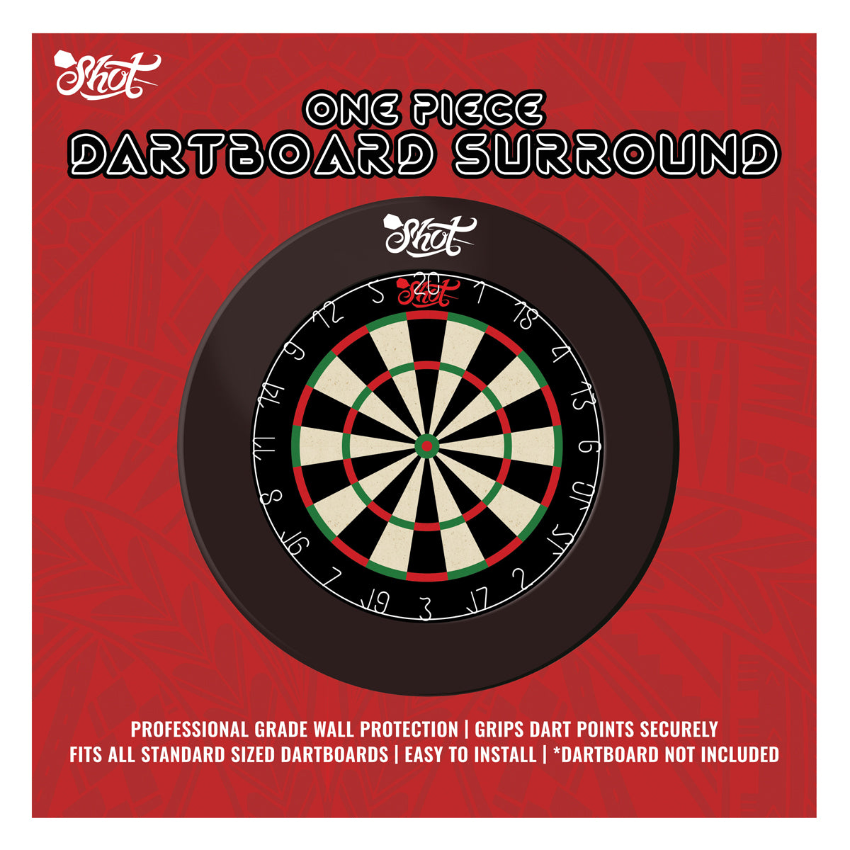 Shot Black Dartboard Surround