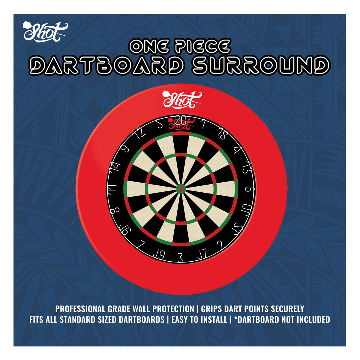 Shot Red Dartboard Surround