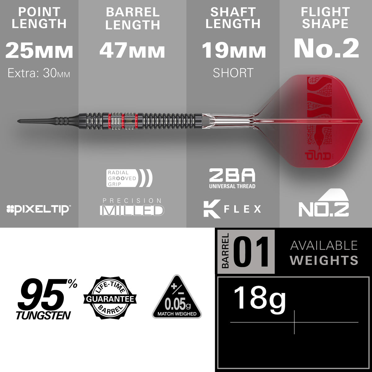 Target Nathan Aspinall Asp 95K 95% Tungsten SP Soft Tip Darts