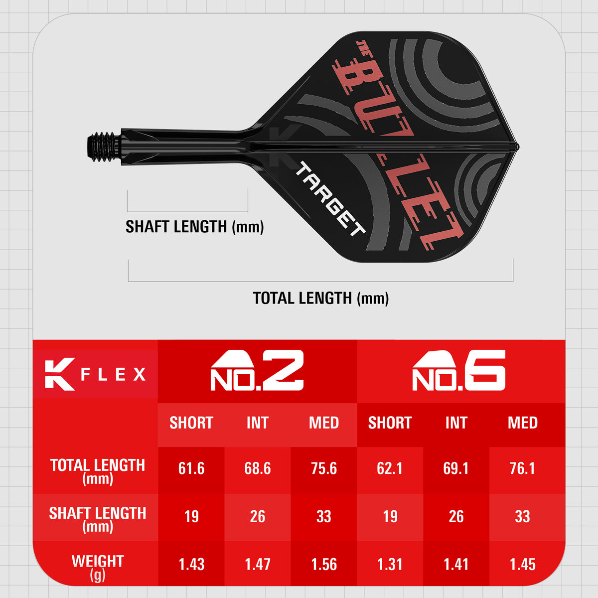 Stephen Bunting No2 K-Flex One Piece Dart Flights by Target
