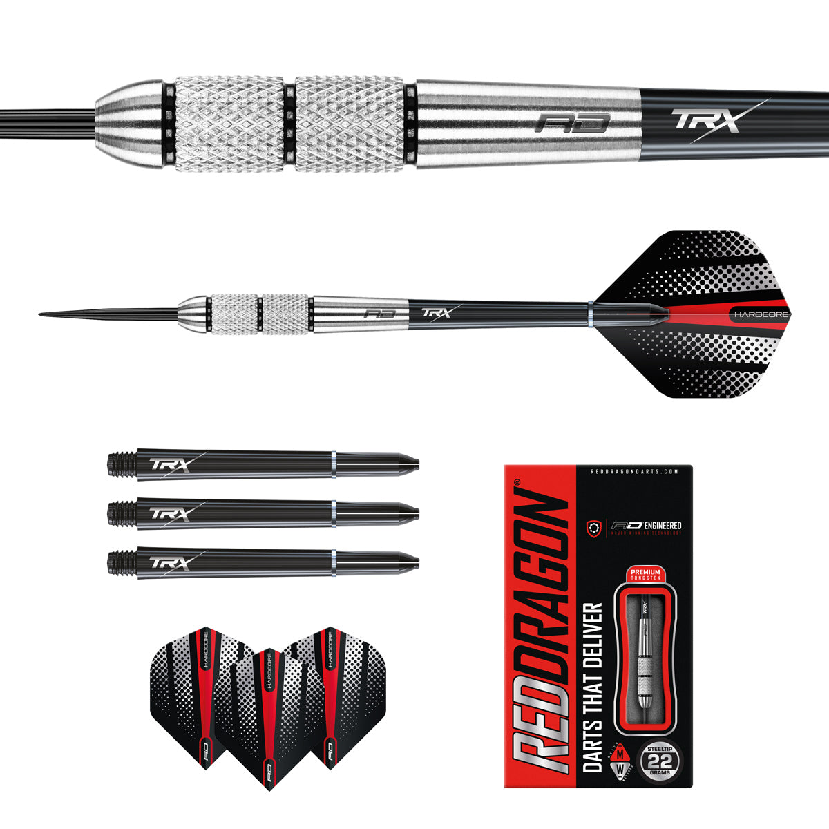 Red Flash 80% Tungsten Steel Tip Darts by Red Dragon