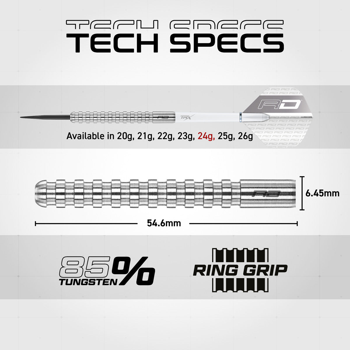 Javelin 85% Tungsten Steel Tip Darts by Red Dragon