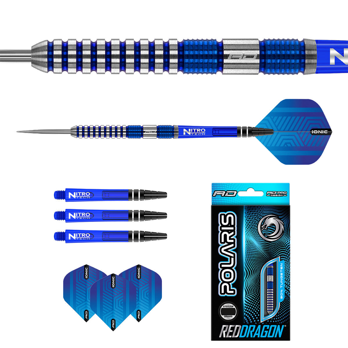 Polaris 90% Tungsten Steel Tip Darts by Red Dragon
