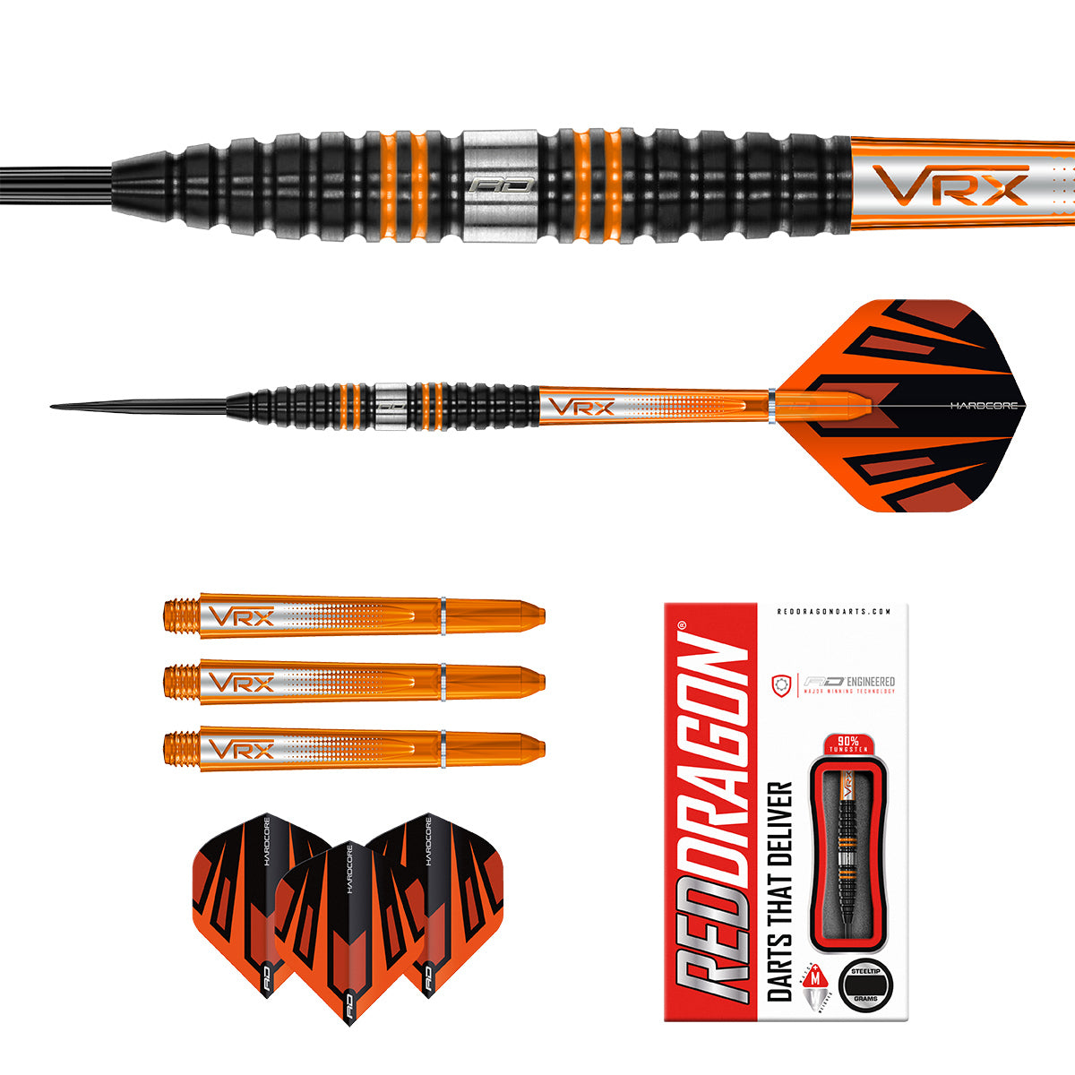Amberjack Pro 2 90% Tungsten Steel Tip Darts by Red Dragon