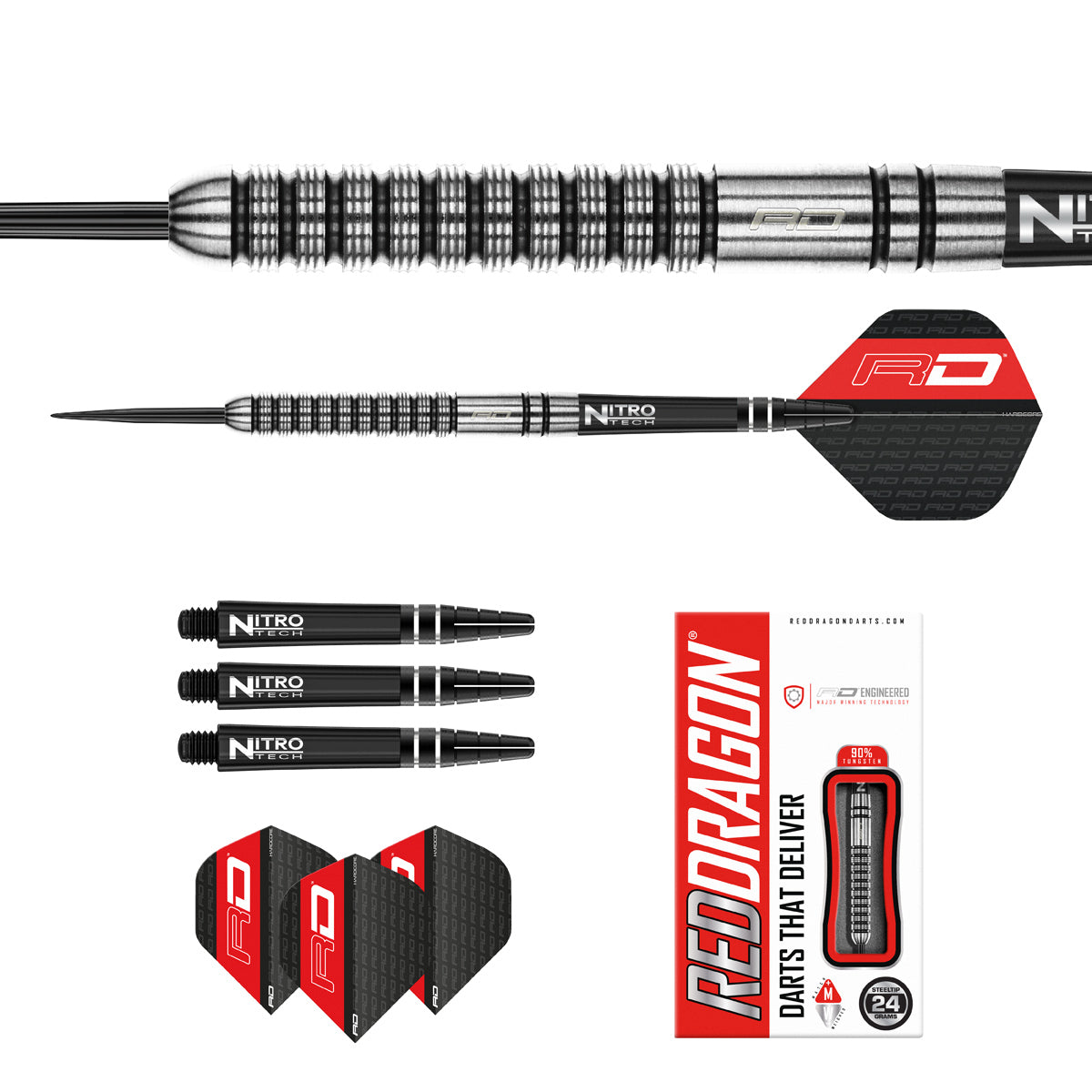 Gian Van Veen 90% Tungsten Steel Tip Darts by Red Dragon
