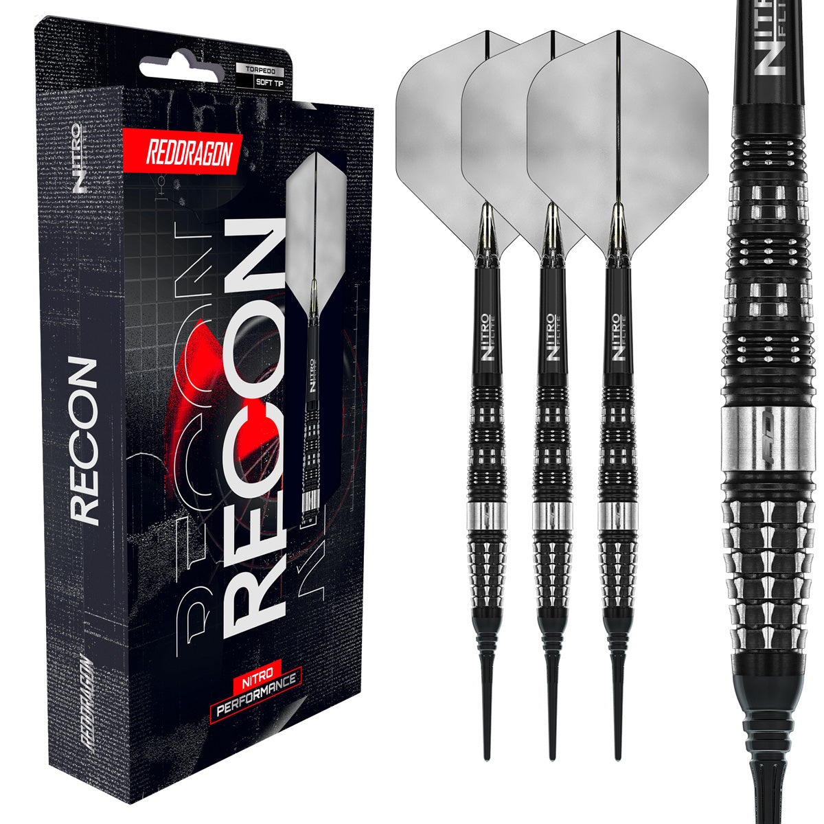 Red Dragon Recon Torpedo 90% Tungsten Soft Tip Darts