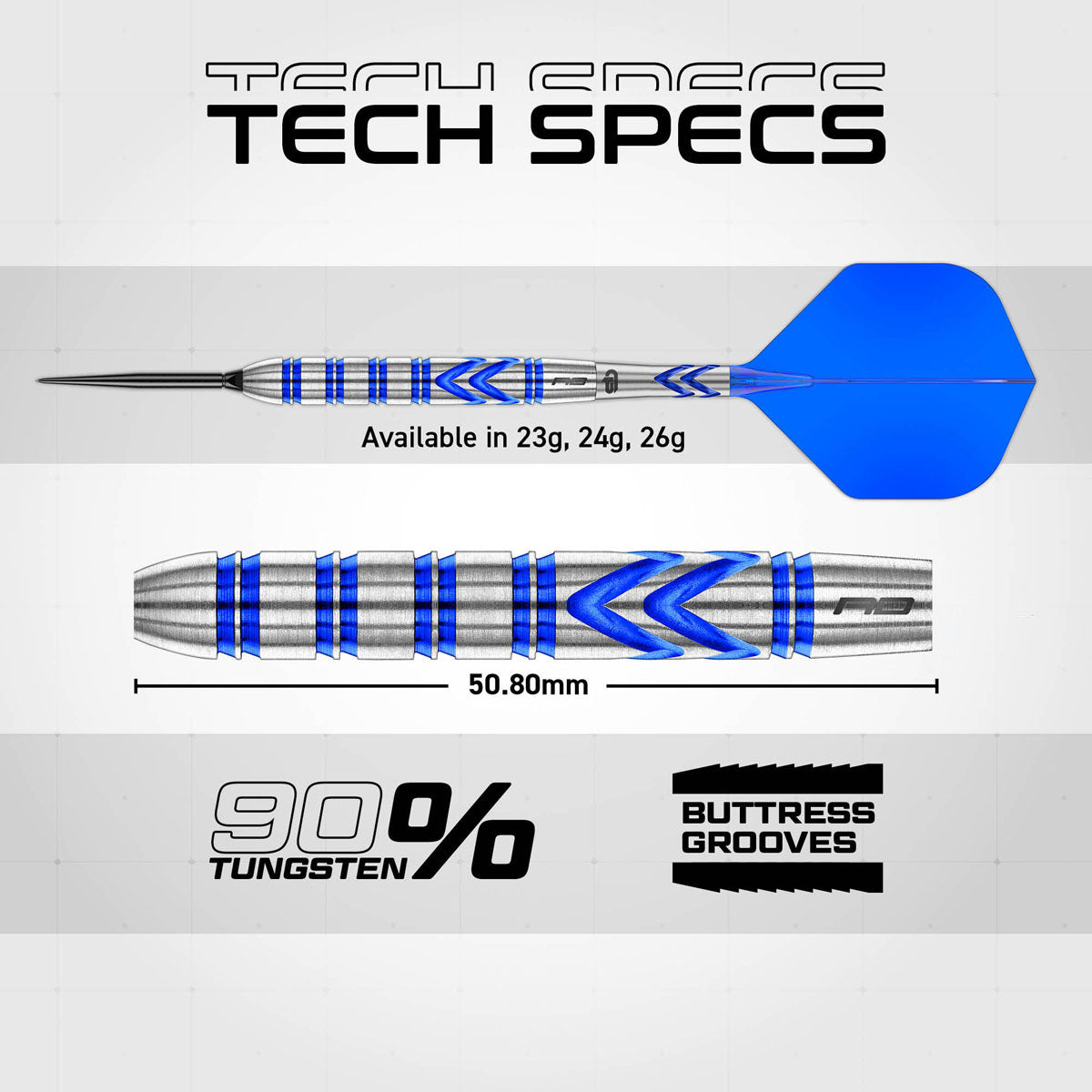 Red Dragon Gerwyn Price Blue Original Switch Point 90% Tungsten Steel Tip Darts