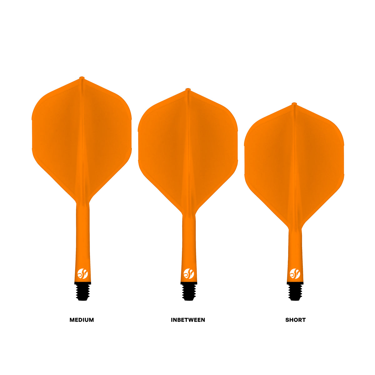 Flight Deck Orange One Piece Dart Flight and Shaft System by Shot