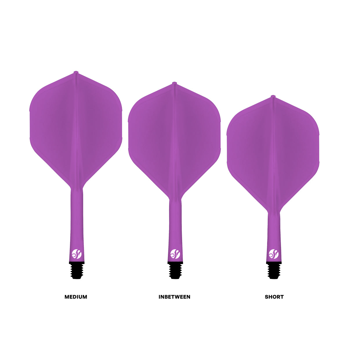 Flight Deck Purple One Piece Dart Flight and Shaft System by Shot