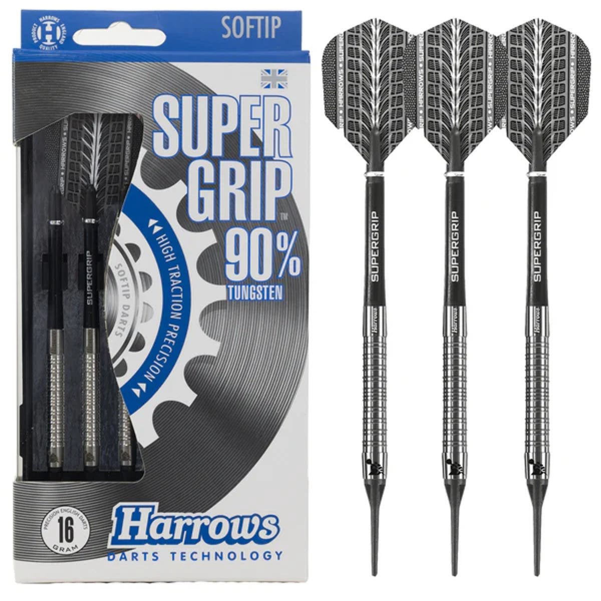 Harrows Supergrip 90% Tungsten Soft Tip Darts