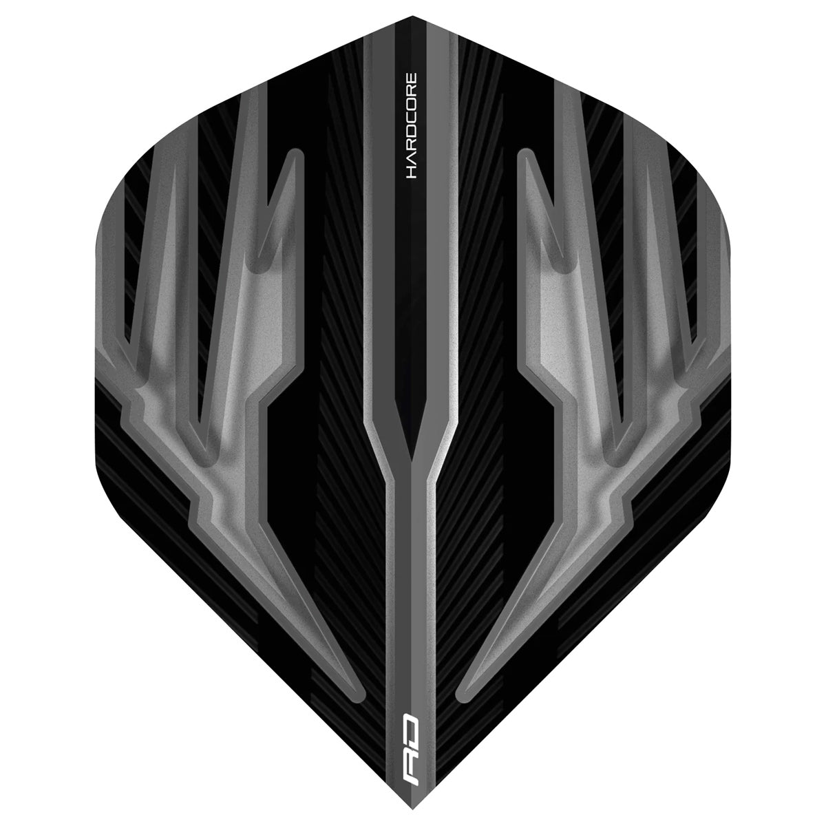 Hardcore Radical Black & Grey Standard Dart Flights by Red Dragon