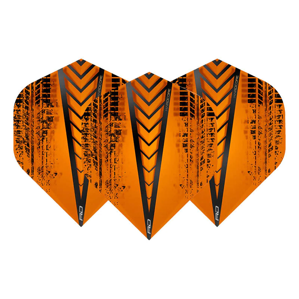 Hardcore Radical Orange Standard Dart Flights by Red Dragon