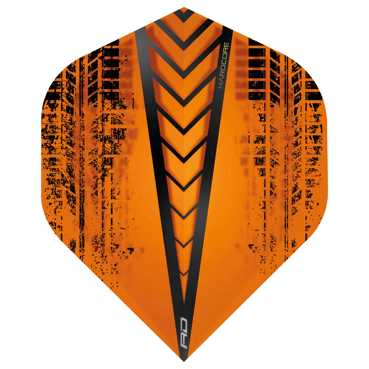 Hardcore Radical Orange Standard Dart Flights by Red Dragon