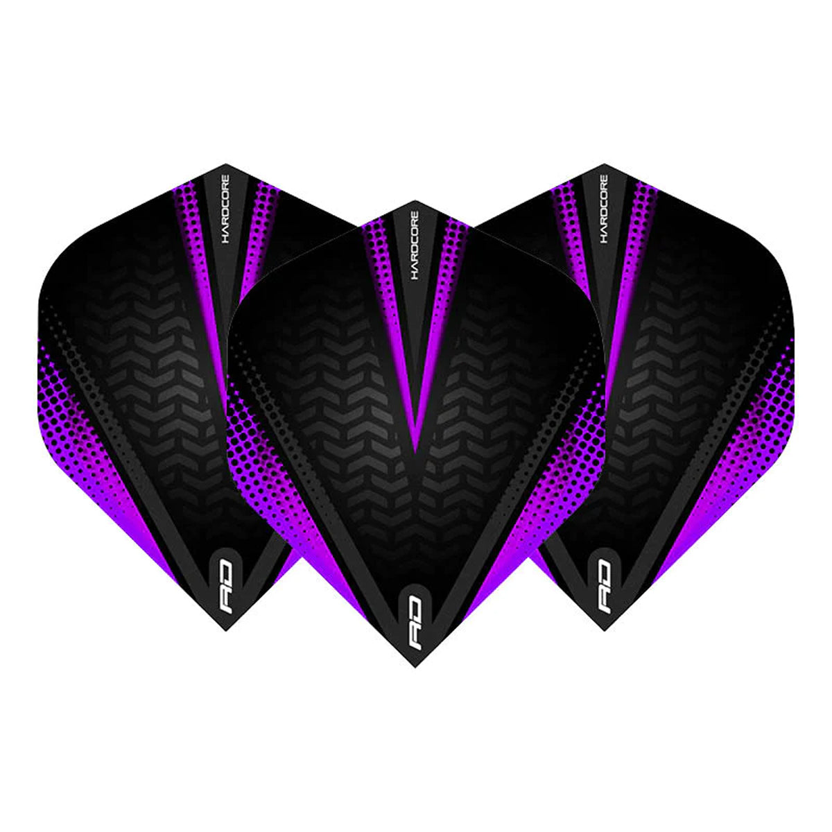 Hardcore Radical Purple Standard Dart Flights by Red Dragon