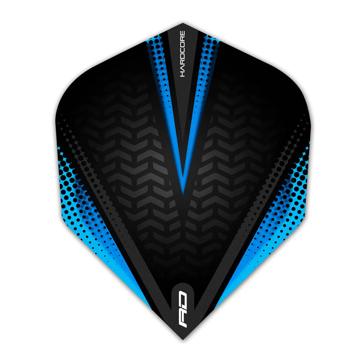 Hardcore Radical Black & Blue Standard Dart Flights by Red Dragon