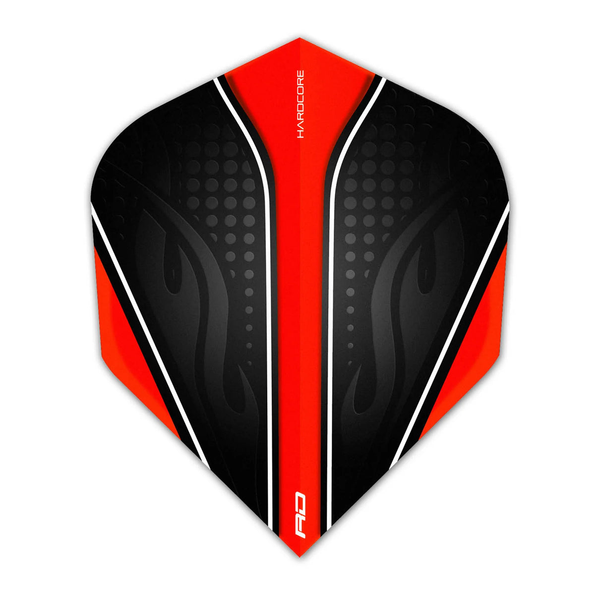 Hardcore Radical Red & Black Standard Dart Flights by Red Dragon
