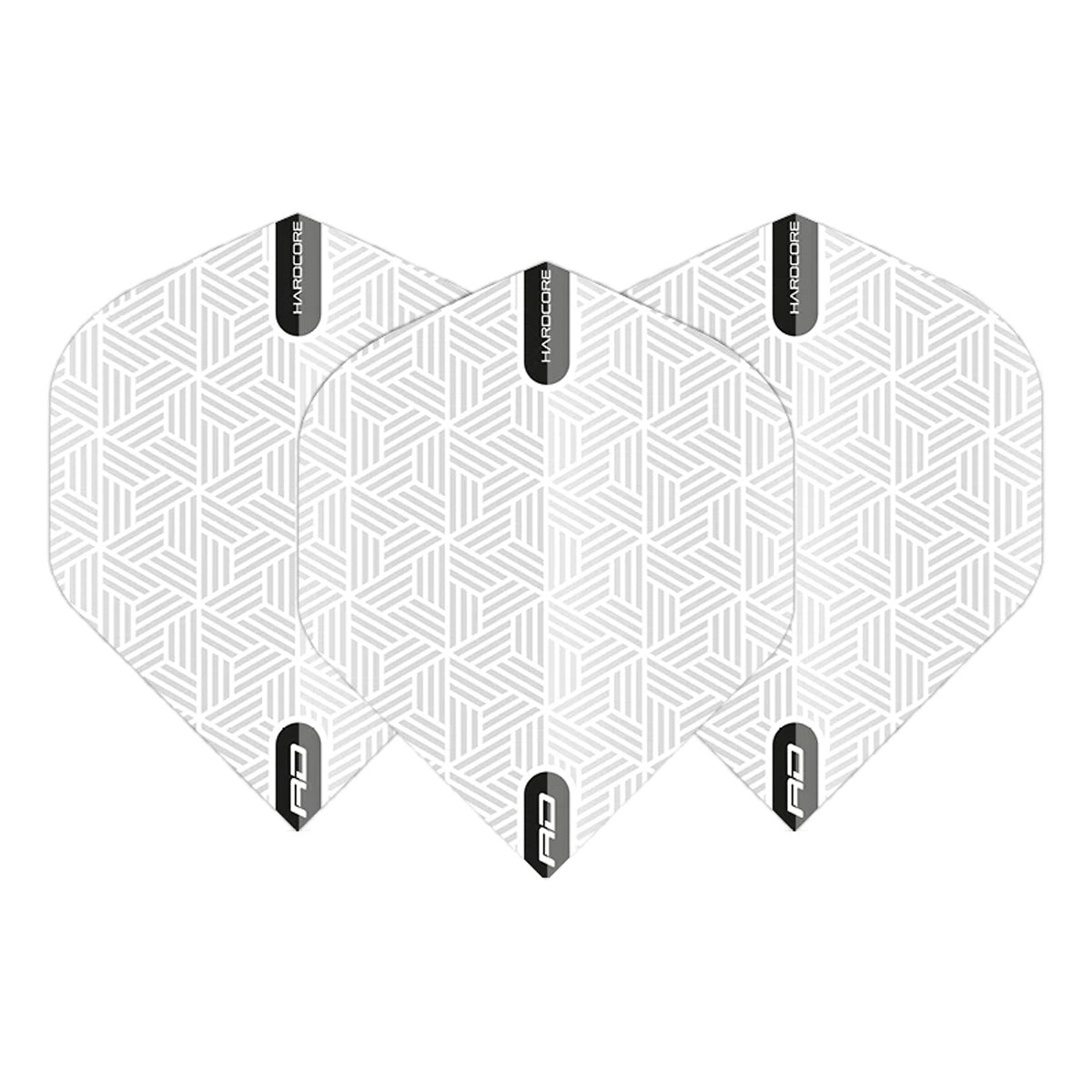 Hardcore XT White Standard Dart Flights by Red Dragon