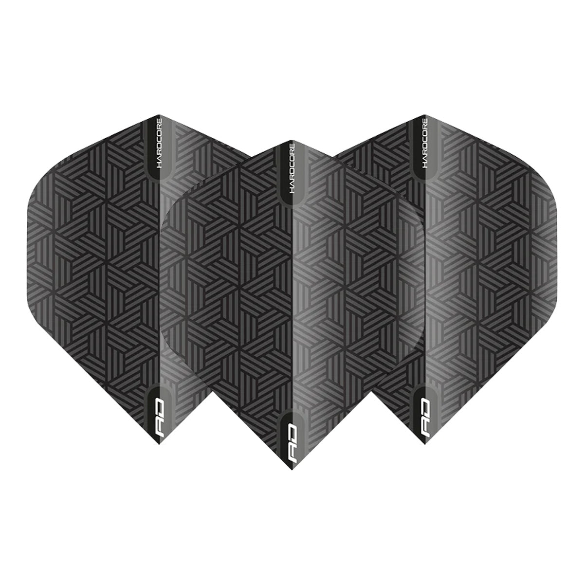 Hardcore XT Black Standard Dart Flights by Red Dragon