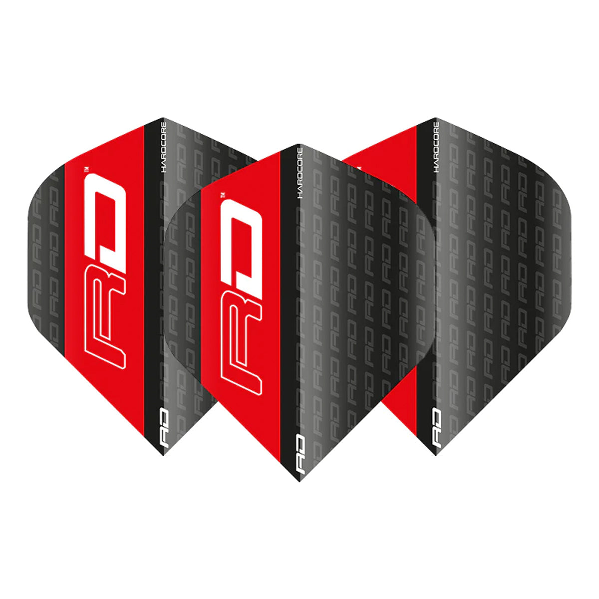 Hardcore XT Black & Red RD Standard Dart Flights by Red Dragon