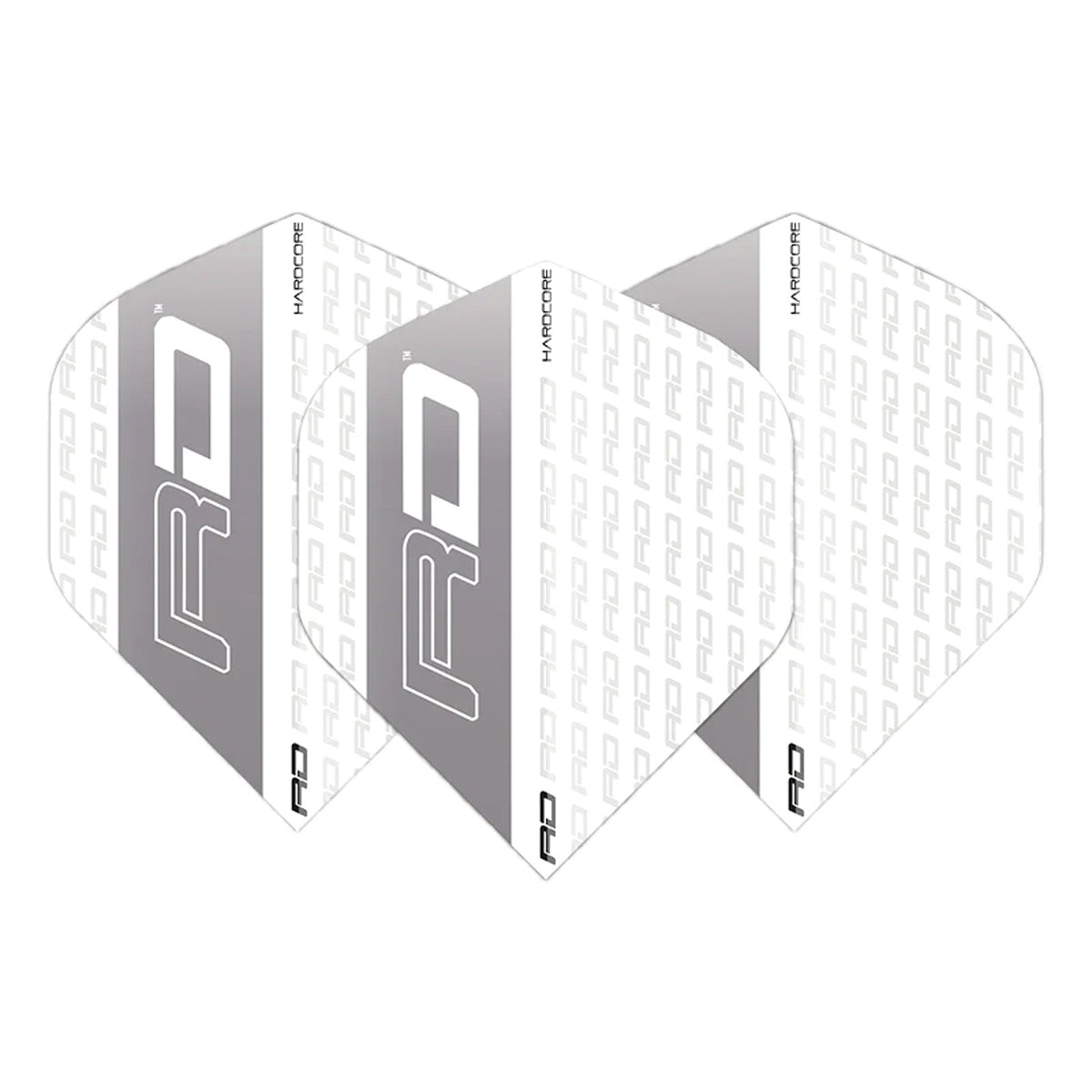 Hardcore XT White & Grey RD Standard Dart Flights by Red Dragon