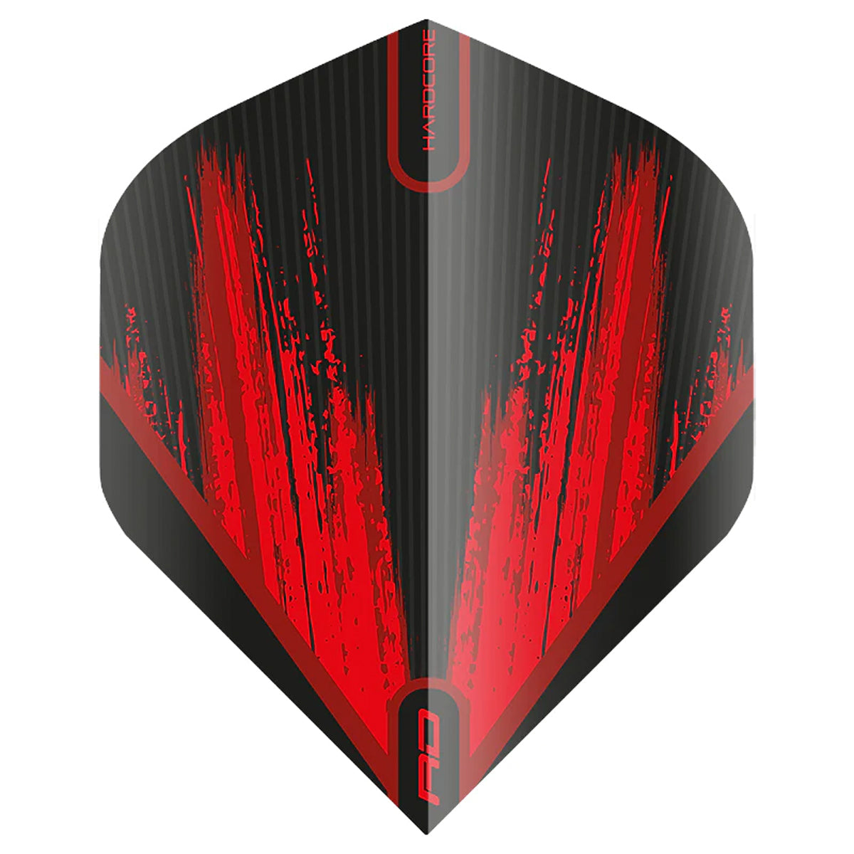 Hardcore Radical Black & Red Standard Dart Flights by Red Dragon