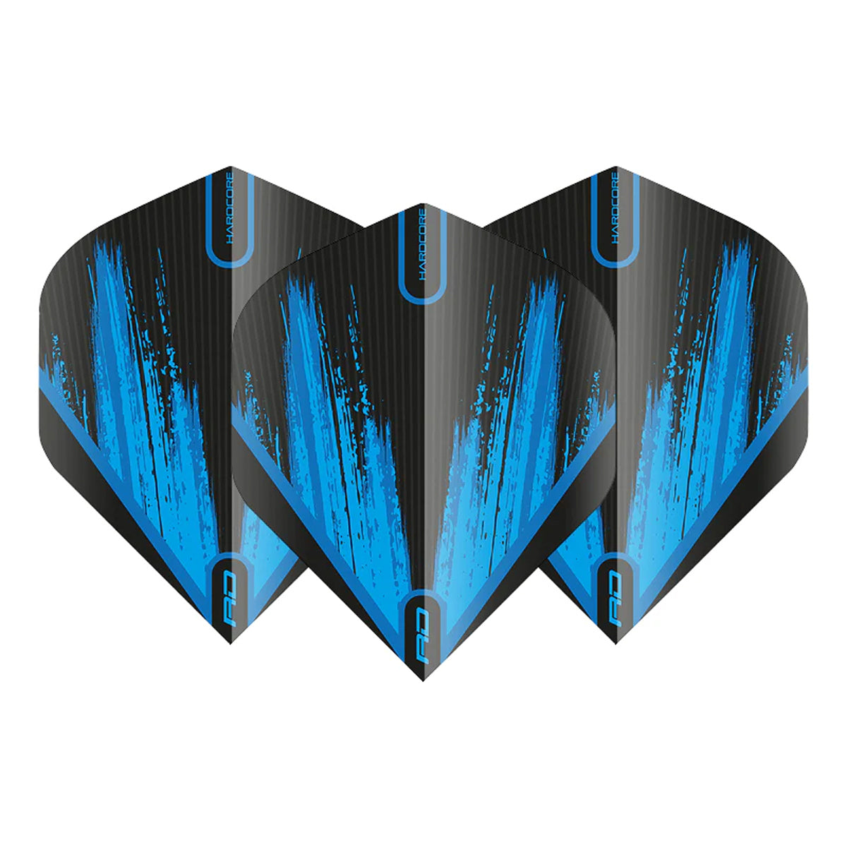 Hardcore Radical Black & Blue Standard Dart Flights by Red Dragon