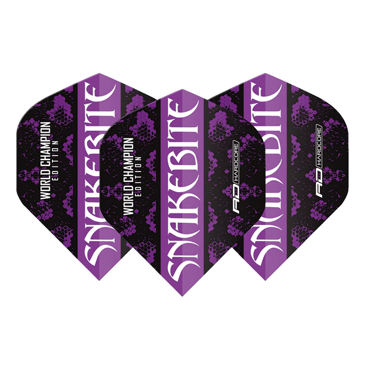 Hardcore Snakebite World Champion 2020 Black Standard Dart Flights by Red Dragon