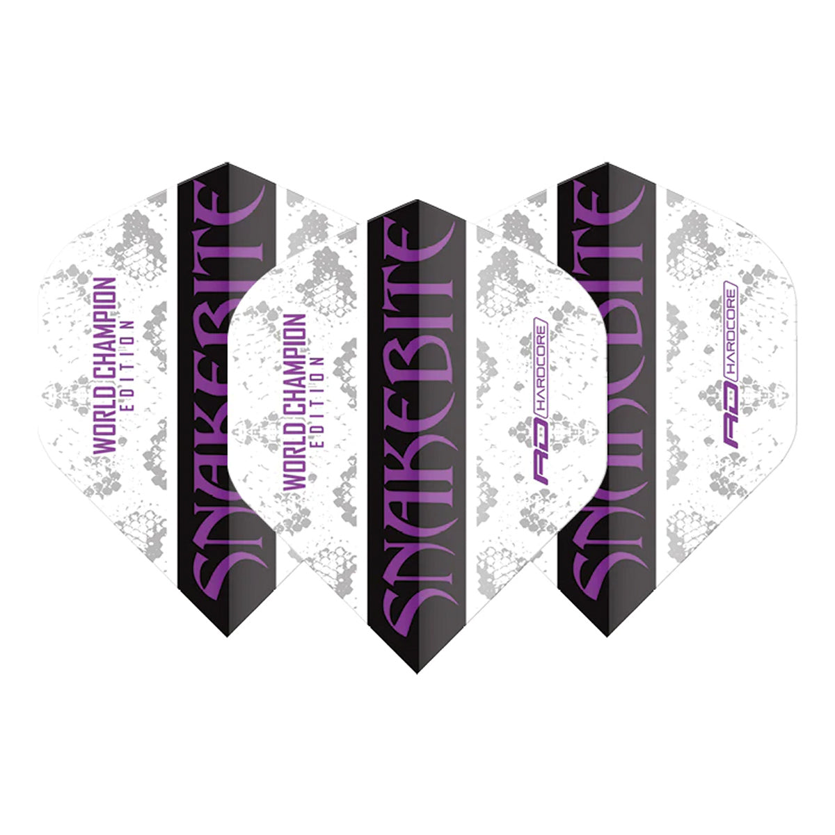 Hardcore Snakebite World Champion 2020 White Standard Dart Flights by Red Dragon