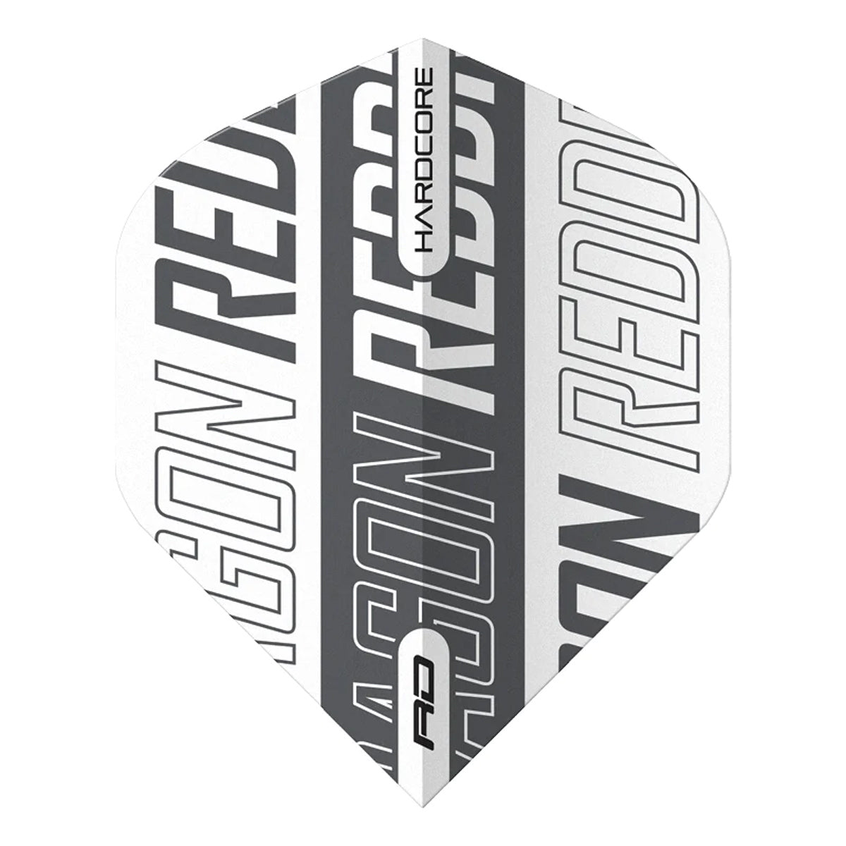 Hardcore XT White and Grey Red Dragon Standard Dart Flights by Red Dragon