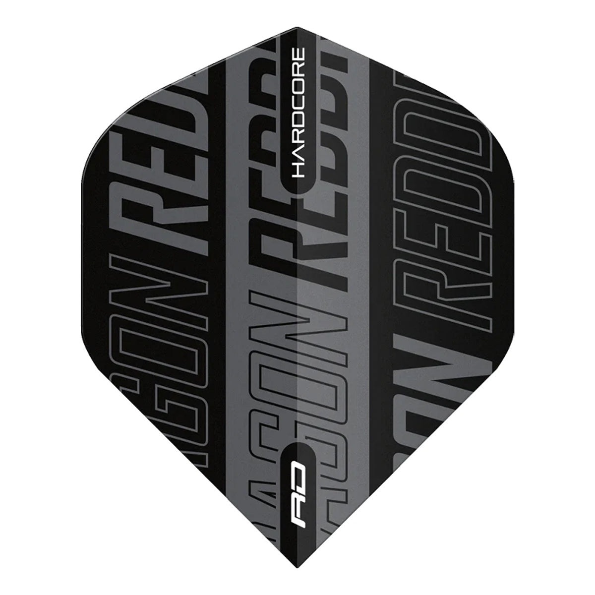 Hardcore XT Black and Grey Red Dragon Standard Dart Flights by Red Dragon