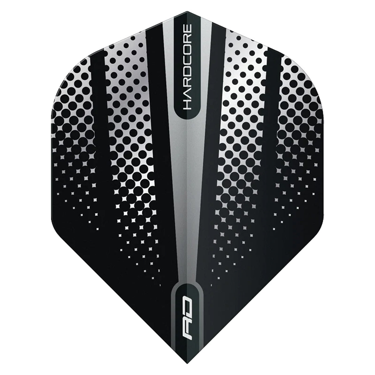 Hardcore Radical Black Flash Standard Dart Flights by Red Dragon