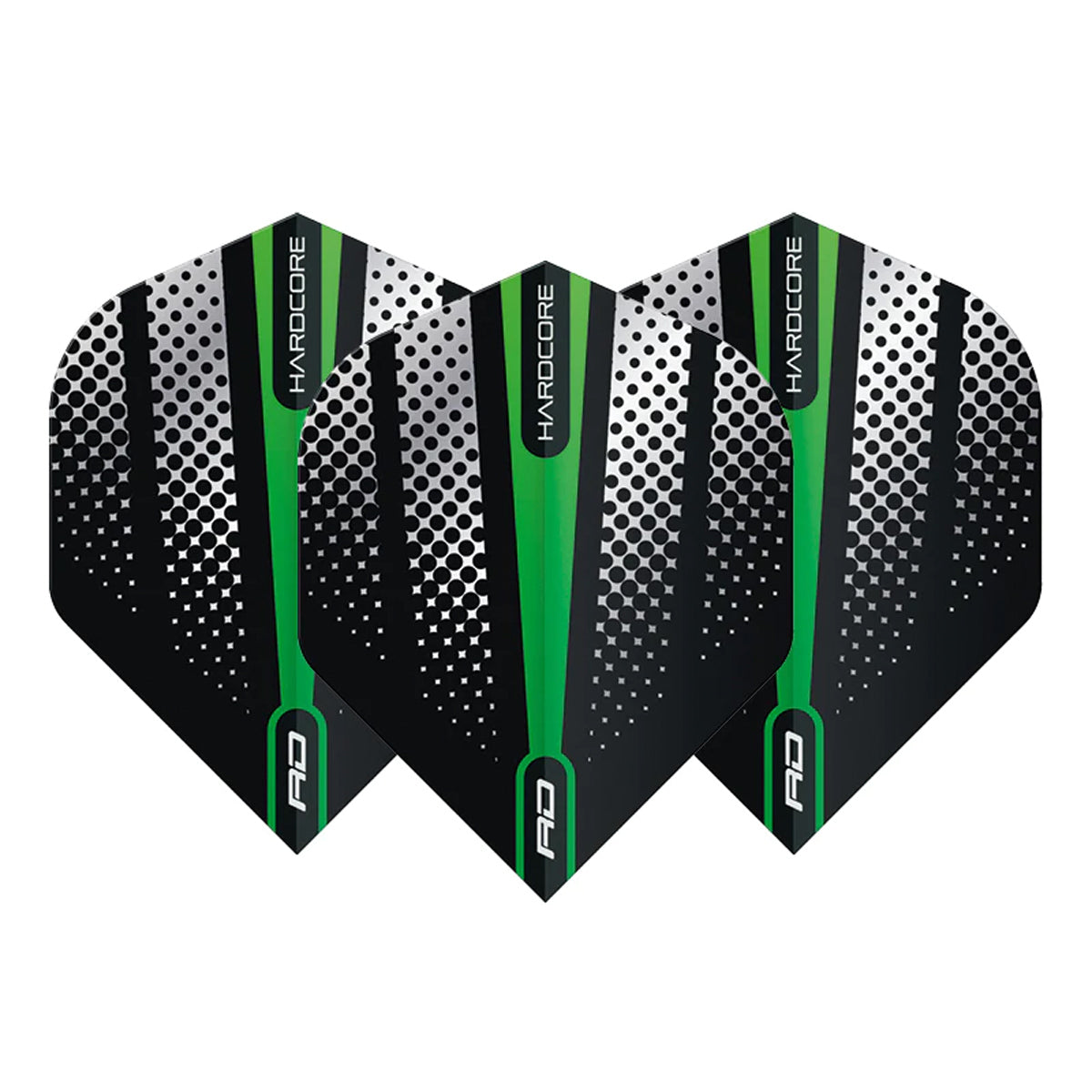 Hardcore Radical Green Flash Standard Dart Flights by Red Dragon