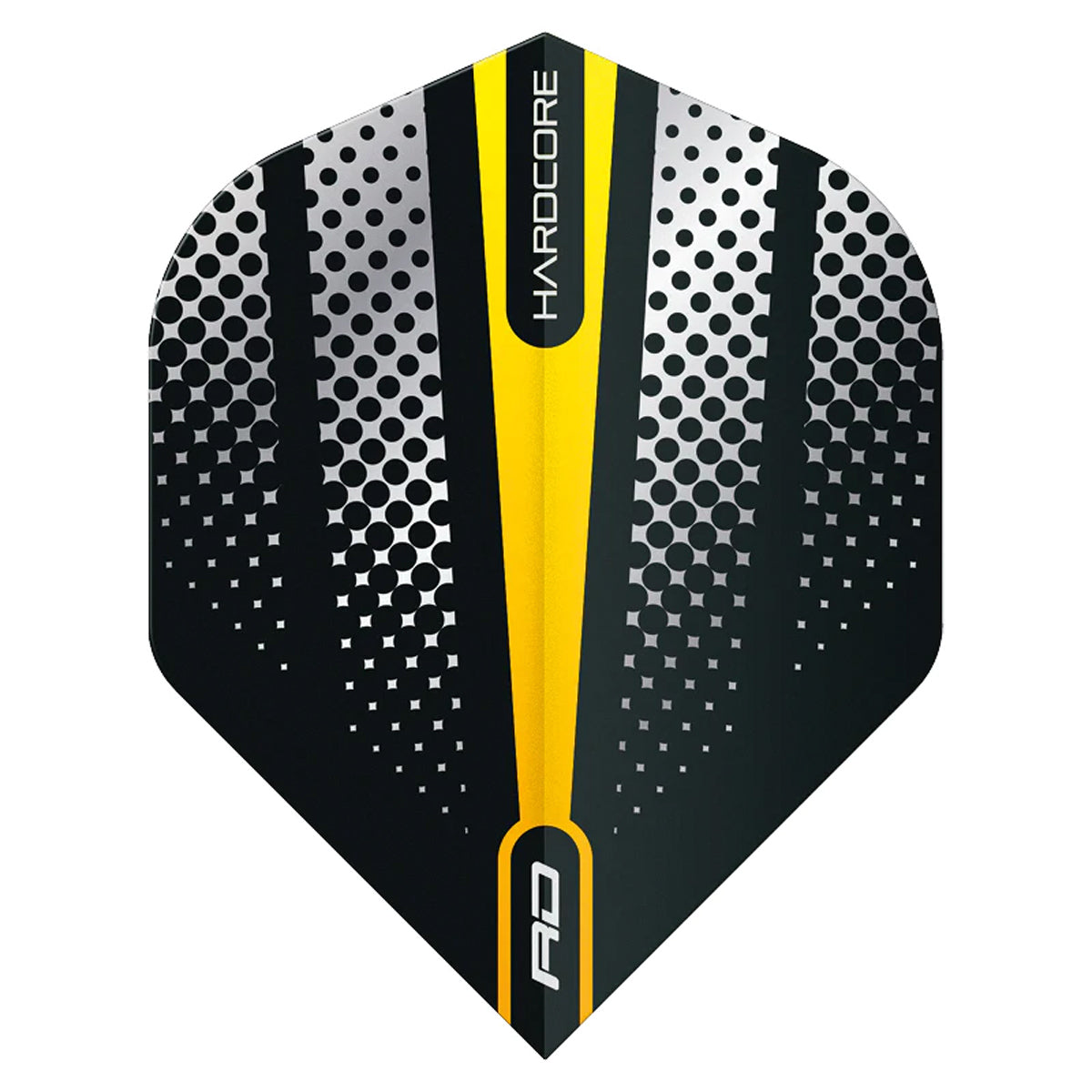 Hardcore Radical Yellow Flash Standard Dart Flights by Red Dragon