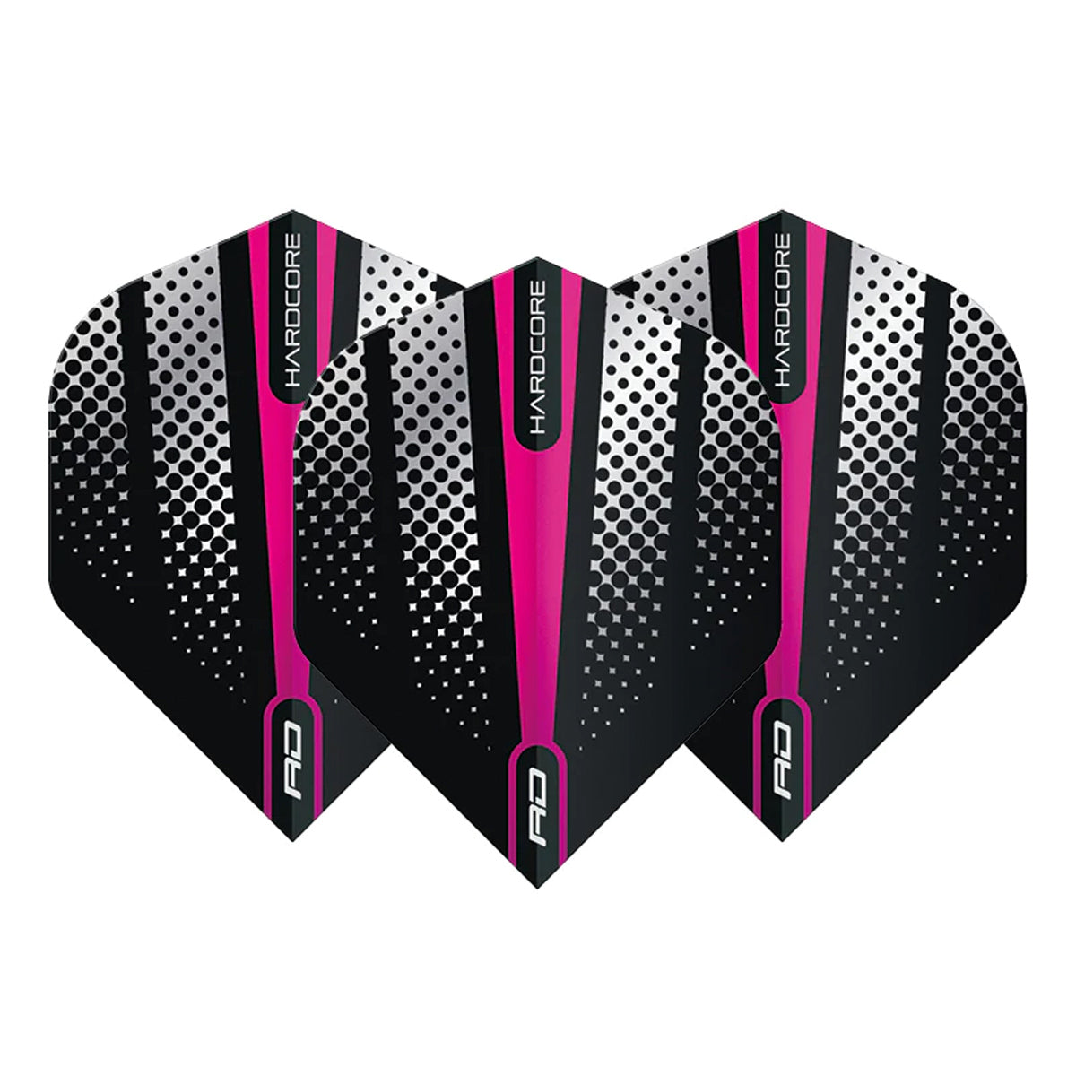 Hardcore Radical Pink Flash Standard Dart Flights by Red Dragon