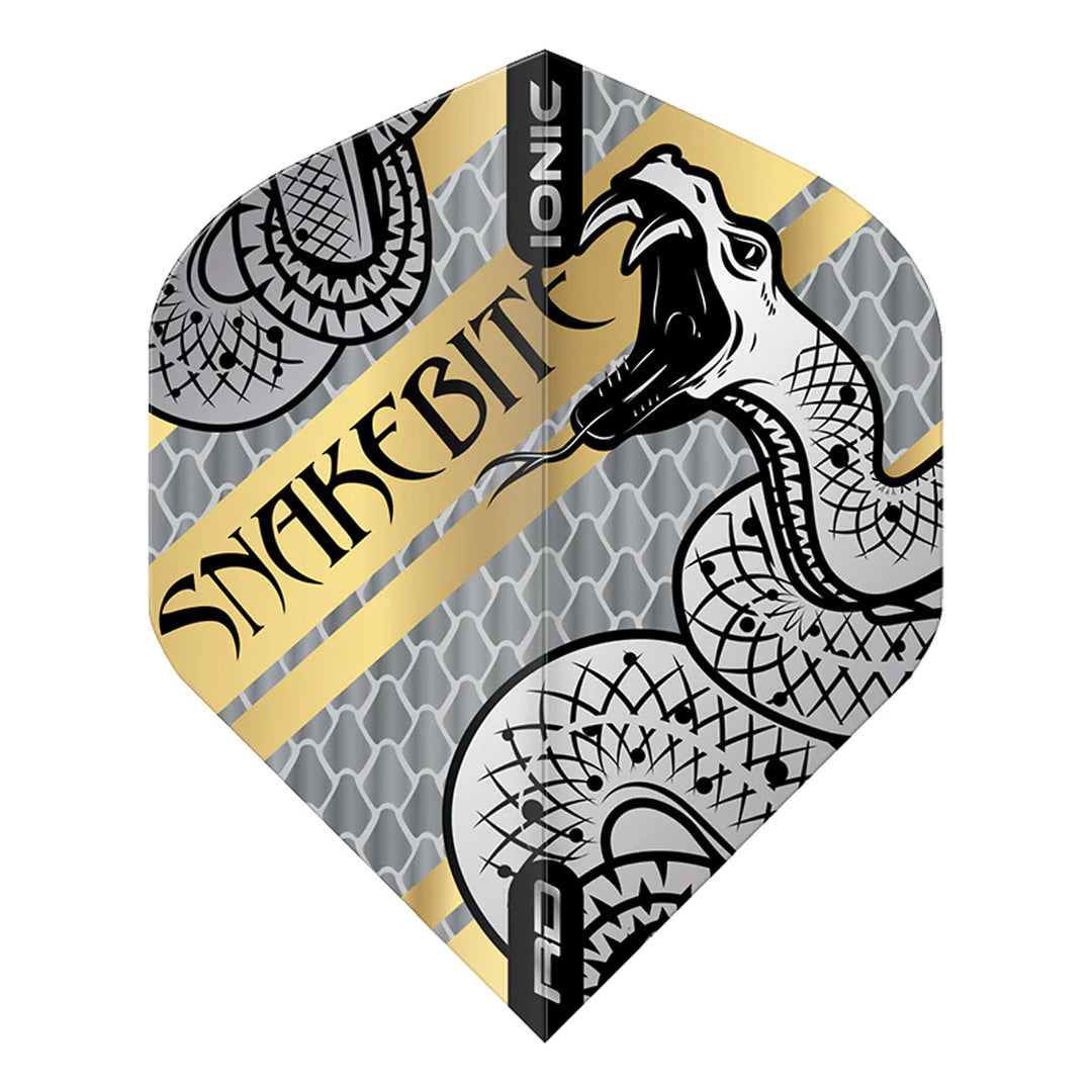 Hardcore Ionic Snakebite Coiled Snake Gold Standard Dart Flights by Red Dragon